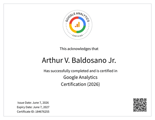 Google Analytics 2026 Certified