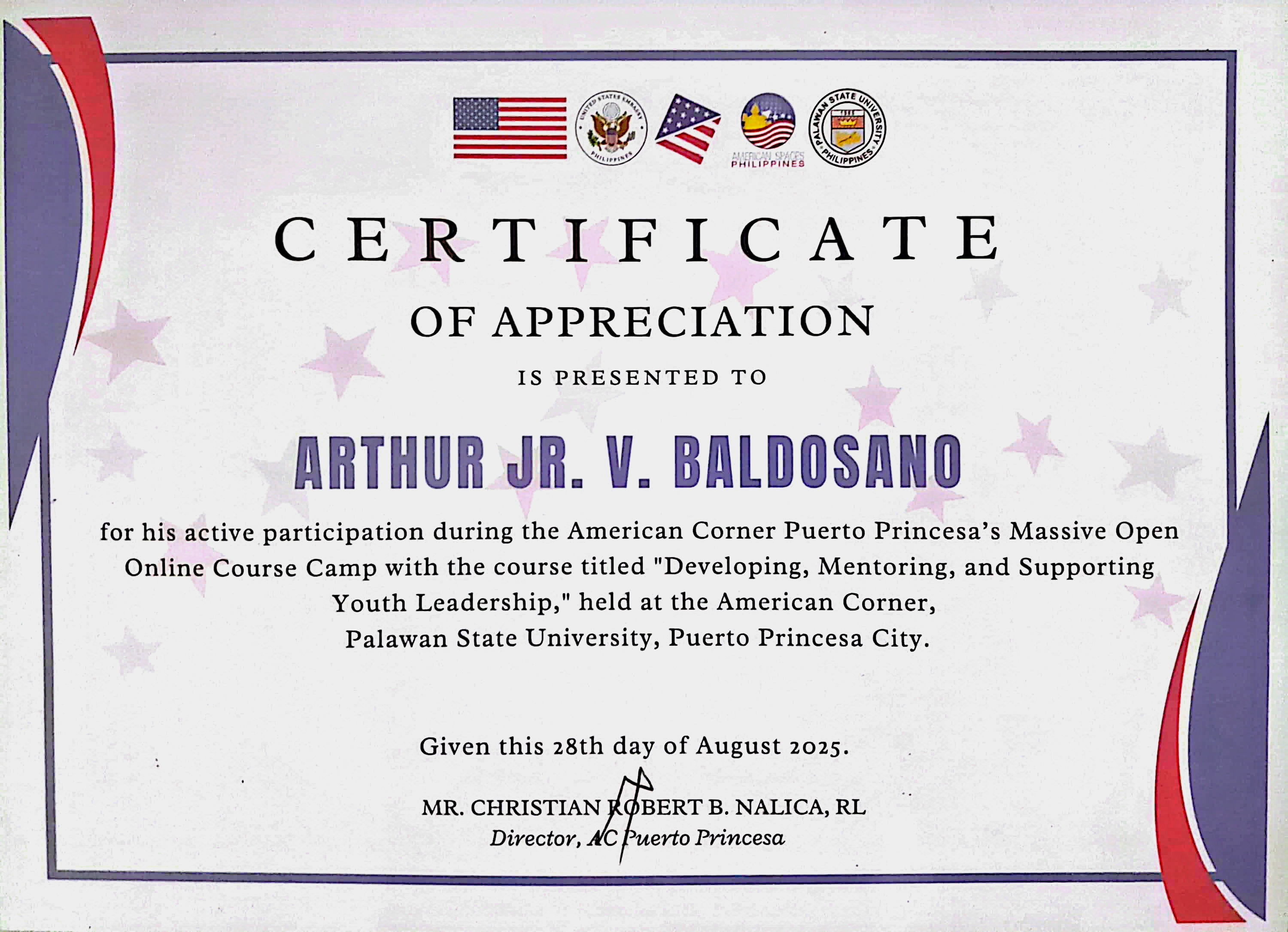 American Corner Youth Leadership Certificate
