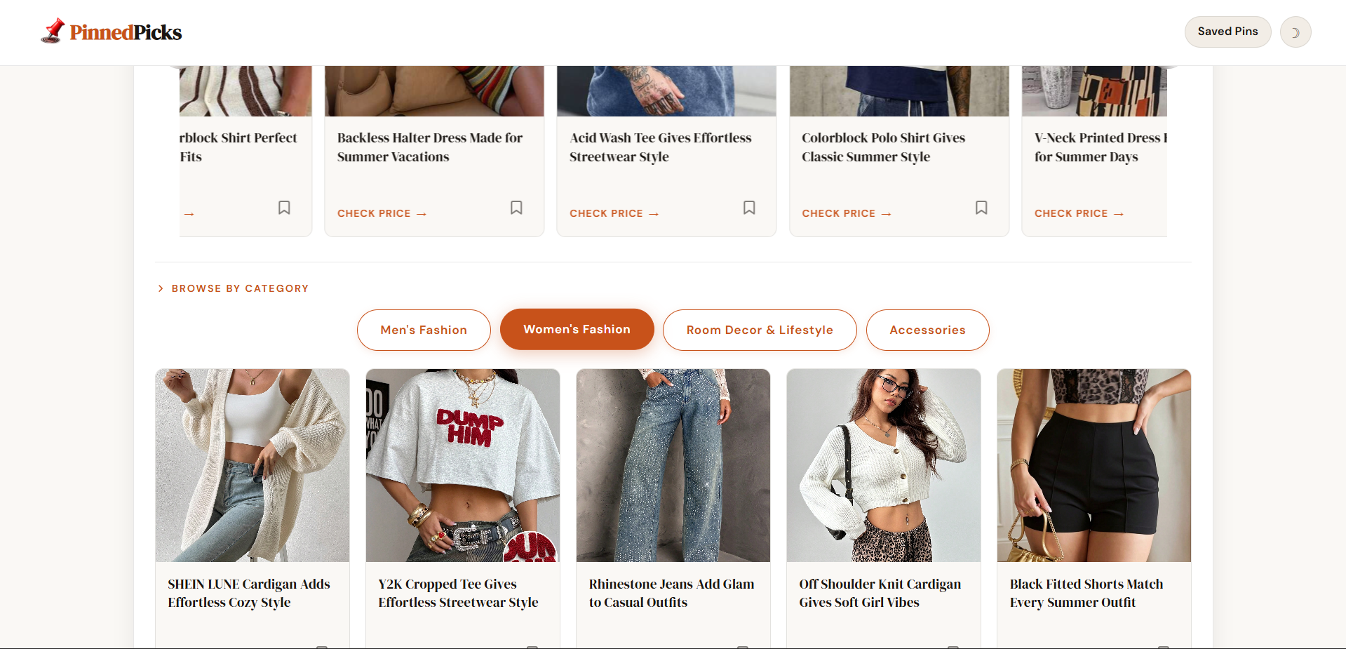 PinnedPicks Affiliate Commerce Platform